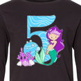 thumbnail image 4 of Inktastic Fifth Birthday Mermaid Long Sleeve Youth T-Shirt, 4 of 5