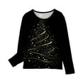 thumbnail image 4 of Kids Christmas Shirts 2024 Kid Christmas Shirts Girl Little Boys Christmas Tops Girls Long Sleeve Prints Shirts Christmas Crewnecks Tops Dressy Casual Blouses Clothes, 4 of 6