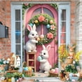 thumbnail image 6 of Easter Rabbit Door Cover, 70.8*35.4 inch Festival Party Hanging Cloth Flags for Indoor and Outdoor Decor, Cute Welcome Banner with Spring Patterns, 6 of 6