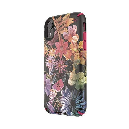 Speck 117075-7557 Products Presidio Inked iPhone XR Case, DigitalFloral/Cerise Red