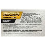 Super Tech Prediluted 50/50 Heavy Duty Extended Life Antifreeze/Coolant, 1 Gallon