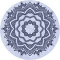 thumbnail image 1 of Ahgly Company Machine Washable Indoor Round Transitional Lavender Blue Area Rugs, 5' Round, 1 of 7