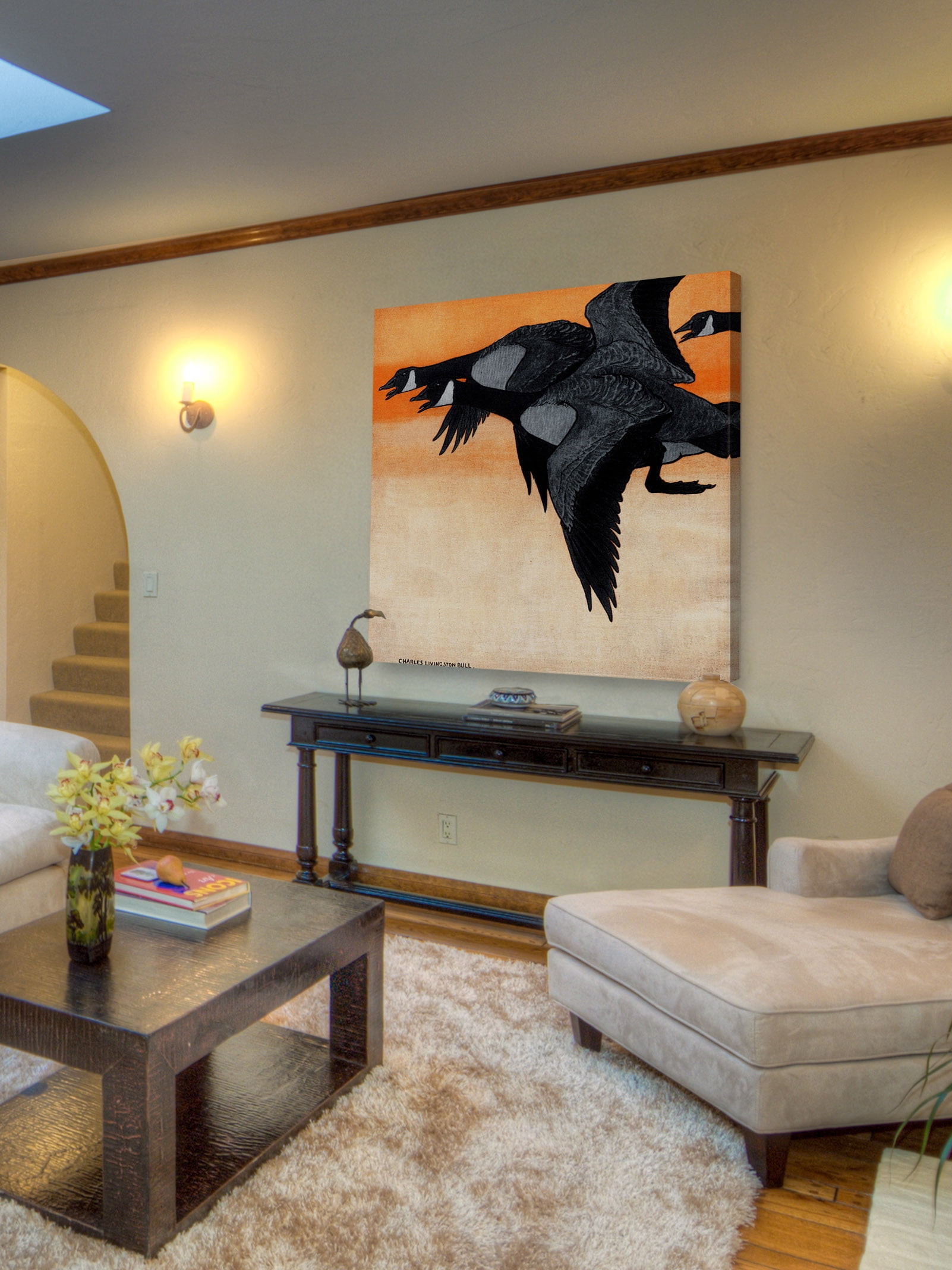 "Canadian Geese" Painting Print on Wrapped Canvas