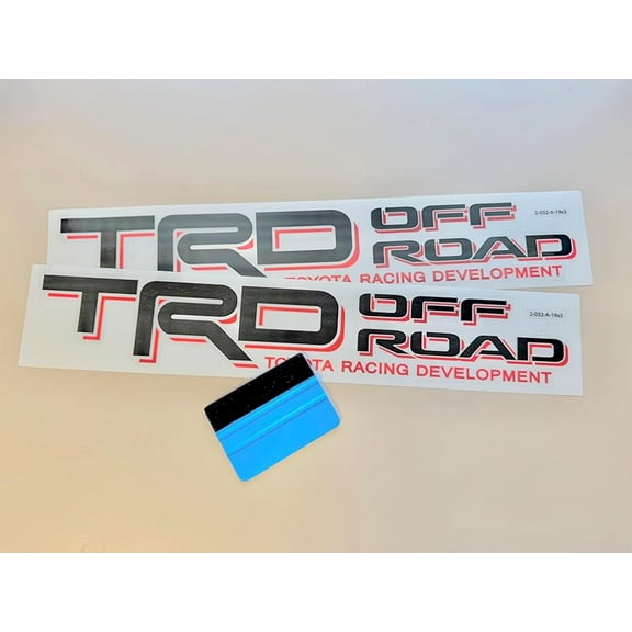 Pieces - Black & Red Offroad Sticker Compatible with TRD, Four Wheel Drive Decals Replacement for Truck Bed, Off Road Vehicle, Weatherproof, Size 19 x 3 inch