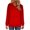 Red, variant on Womens Hooded Warm Winter Coats Zipper Long Sleeve Warm Sweatshirts With Pockets Army Green XXL