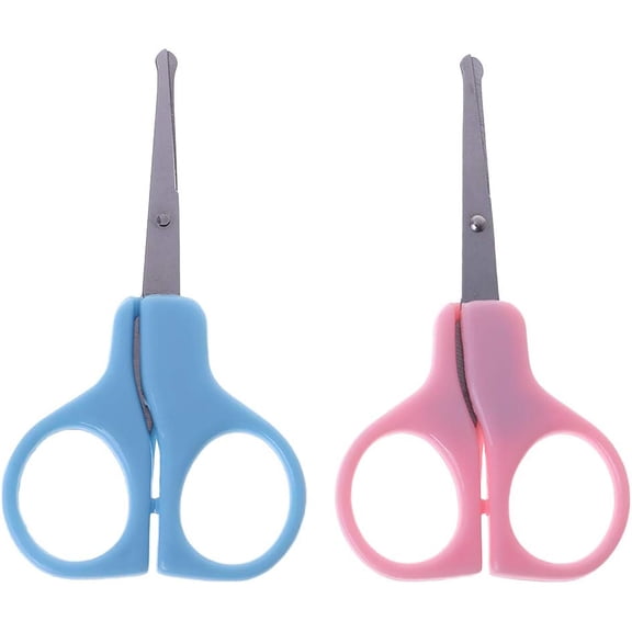EXLEAF Baby Nails Cutter Grooming Nursing Care Newborn Kids Stainless Scissors Random Color Round Tip Abs Stainless Steel