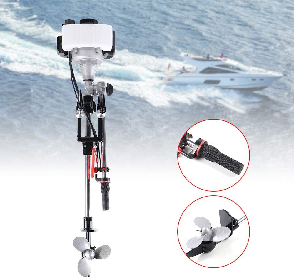 2-Strokes Gas Outboard Motor 2.3HP Fishing Boat Engine CDI & Water Cooling 52CC 