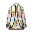 thumbnail image 3 of Highland Cow and Flower Print Backpack for School, Cute School Bag with Adjustable Shoulder Straps and Padded Back, 15.3"x11"x7.1", 3 of 5