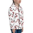 thumbnail image 5 of Picia Red Snake for Boys Fashion Full-zip Hoodies & Sweatshirts with Kangaroo Pocket,Zip-up Hooded Sweatshirt for Kid, Moisture Wicking & Breathable-Medium, 5 of 6
