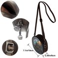 thumbnail image 3 of Zufioo Steampunk Mechanical Butterfly Print Leather Shoulder Round Bag, Waterproof Leather Crossbody Bag, Detachable Shoulder Strap and Carrying Loop, Women's Luggage Accessories-One Size, 3 of 5