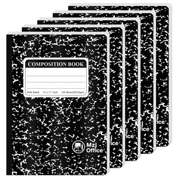 Cuaderno de composición Mzj.Office Marble, paquete de 5 unidades