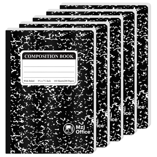 Cuaderno de composición Mzj.Office Marble, paquete de 5 unidades