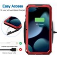 thumbnail image 6 of ELEHOLD Rugged Waterproof Case for iPhone 15 Pro with Built-in Screen Protector IP 68 Waterproof Heavy Duty  Military Grade Drop Protection Shockproof Full Body Case for iPhone 15 Pro,Red, 6 of 8