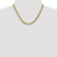 thumbnail image 2 of Diamond2Deal 10K Yellow Gold 7 mm Semi-Solid Curb Chain Necklace for Women 18", 2 of 6