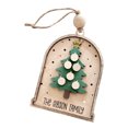 thumbnail image 4 of Colgante navideño de madera Gardenne, adorno para árbol genealógico, colgante navideño de madera con borde liso, adorno colgante para árbol de Navidad., 4 of 7