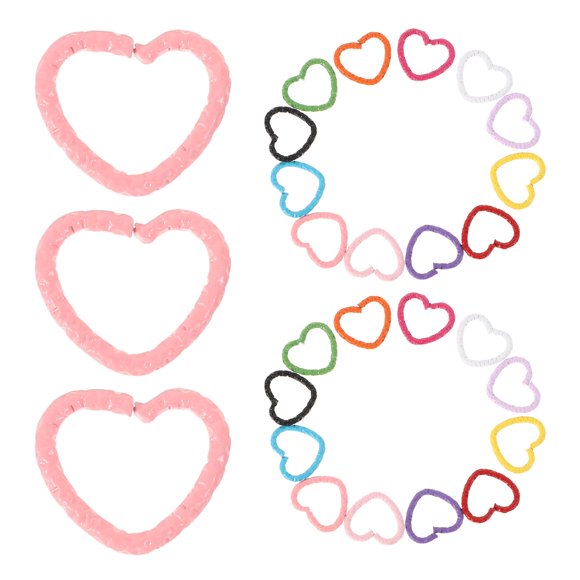 LOLIPPYY 50Pcs Fashionable Metal Hair Cuffs with Love Shape Design Hair Jewelry for Wedding Parties and Daily Wear