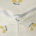 thumbnail image 4 of Summer Rectangle Pouf, Vintage Design Leafy Lemon Fruit Pair Pattern on Pastel Background, Foot Stool for Living Room Office Ottoman with Cover, 25", Eggshell Mustard and Green, by Ambesonne, 4 of 4