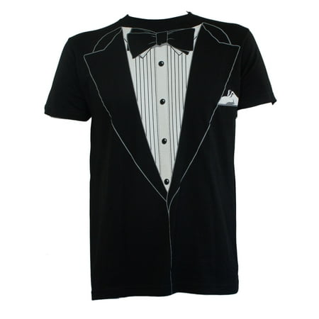 Tuxedo Black Tux Bow Tie Prom Costume Jumbo Print Slim-Fit