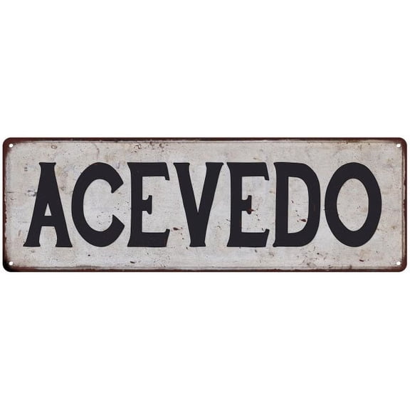 ACEVEDO Vintage Look Rustic Chic Metal Sign 6x18 106180036796