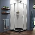 thumbnail image 5 of DreamLine Cornerview 36 in. D x 36 in. W x 74 3/4 in. H Framed Sliding Shower Enclosure in Chrome with Black Acrylic Base Kit, 5 of 13