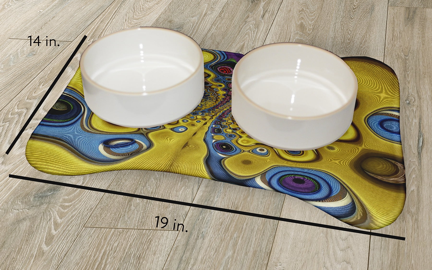 Simply Daisy Shape Shifter Bone Shape Pet Feeding Mat for Dogs
