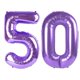 thumbnail image 1 of Globo digital Kelfuoya, 40 cm, color morado, número 50, para decoración de fiestas, 1 of 6