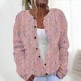 thumbnail image 2 of ZQUUVOU Women's Shirts Cardigan Long Sleeve Hollow Out Solid Color Jacket (Pink,4XL), 2 of 5