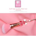 thumbnail image 2 of 8 Rose Gold Make Up Brush Set Card Captor Sakura / Sailor Moon, Cosmetic Powder Foundation, Eye Shadow Brush, Makeup Tool, 2 of 7
