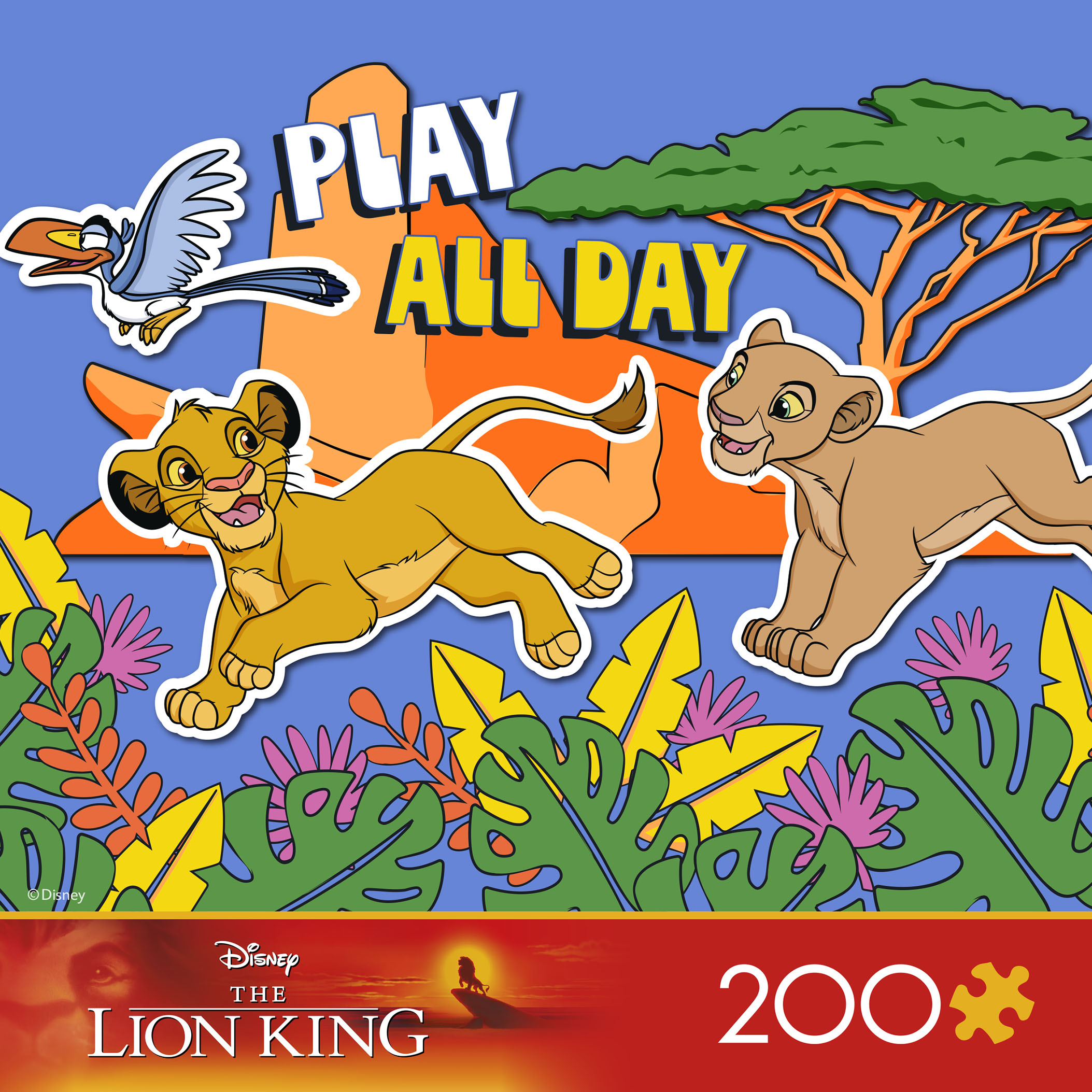 Ceaco Disney Friends Play All Day 200-Piece Interlocking Jigsaw Puzzle for Children Ages 8+