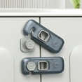 thumbnail image 3 of sunsanly Child Proof Fridge Lock Self-Adhesive Baby Proofing Refrigerator Oven Dishwasher Cabinet Cupboard Drawer Lock Kids Safety Freezer Door Latch Lock, 3 of 7