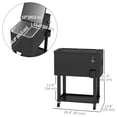 thumbnail image 2 of Chariot Glacière Extérieur Roulant de 60 Pintes avec Tablette de Rangement, Glacière de Patio Portable pour Boissons avec Roues Verrouillables et Ouvre-Bouteille, Noir, 26,4 Pouces L x 13,8 Pouces L x 31,5 Pouces H pour Jardin et Piscine, 2 of 7