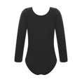 thumbnail image 2 of Vxuxlje Kids Girls Ballet Dance Leotard Long Sleeve Fleece-Lined Bodysuit Costume Gymnastic Yoga Black 130, 2 of 7