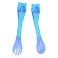 thumbnail image 4 of Baby Spoon And Fork, Colorful One-piece Fork Spoon Set Cleaning Safe  For Baby For Feeding Blue,Pink, 4 of 8
