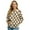 Brown-Leopard Print, variant on DISNIMO Raven Printed Jackets for Women Long Sleeve Sweatshirts V Neck Outwear Zip Up Jackets with Pockets, S