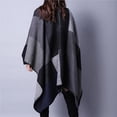 thumbnail image 3 of Minnieouse Ponchos de moda, capas ligeras, suaves, de gran tamaño, chales, silenciador lavable, bufanda acolchada de Cachemira de simulación Accesorios de disfraces Negro, 3 of 5