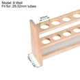 thumbnail image 3 of Soporte de tubos de ensayo de madera Uxcell 6 pozos para tubos de centrifugado de 100 ml 11.6" x 2.95" x 6.5", 3 of 3