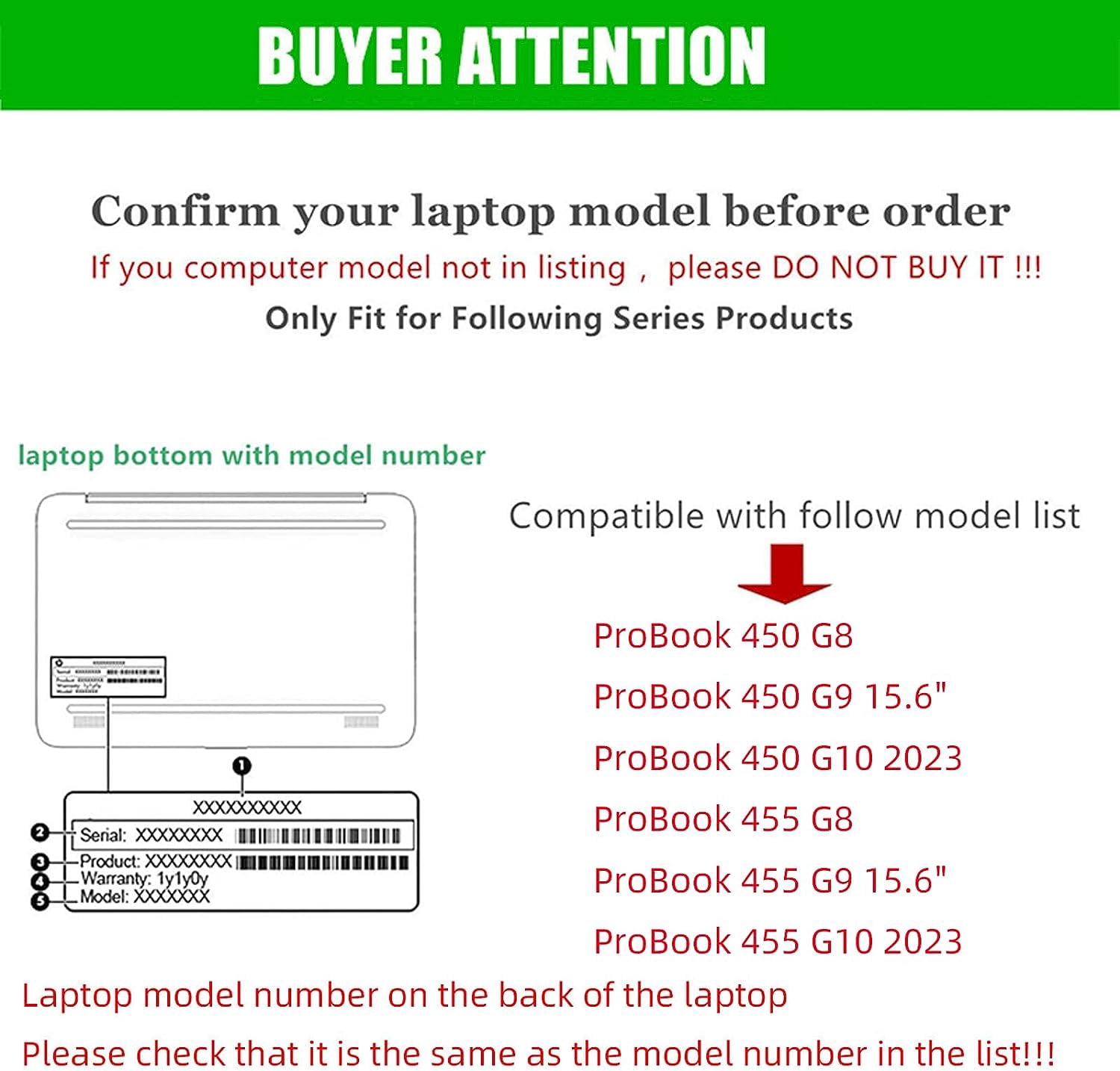 Laptop Case Cover for 15.6" Hp ProBook 450 G10 G9 G8 2023-2021 / ProBook 455 G10 G8 G9 Notebook Sleeve ，2-in-1 Protective PU Leather case