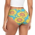 thumbnail image 6 of Women's Underwear Yellow Sunflowers with Smiley Faces Hipster Panties Underwear for women, X-Small, 6 of 9
