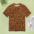 thumbnail image 4 of Leopard Print Pattern T Shirts Basic T-Shirt Short Sleeve Ladies Tee Shirt Summer Graphic Clothing, 4 of 6