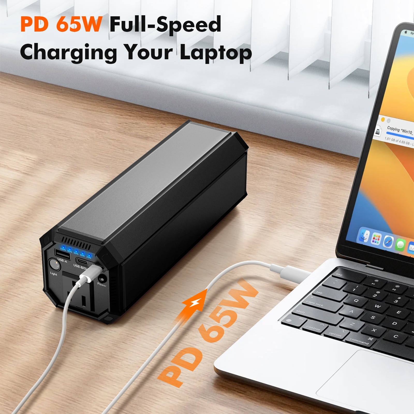 PADJYYUSZ N55 Portable Power Pack with Built-In Wall Plug, 31200 mAh，Fast charger