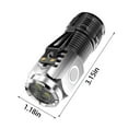 thumbnail image 3 of Flashlight LED Portable Mini Light with Clip and Magnet, 20W Super Bright, IPX6 Waterproof, Rechargeable for Outdoor and Work Use, Silver, 3 of 8