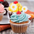 thumbnail image 4 of EXHUMKY 40Ud Toppers De Pastel Con Flores Margaritas Para Eventos Y Navideña, 4 of 7