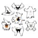 thumbnail image 1 of Juego de moldes de acero inoxidable para galletas de Halloween, 7 Uds., para hacer calabaza, fantasma, bruja, gato, murciélago, molde para galletas, 1 of 5
