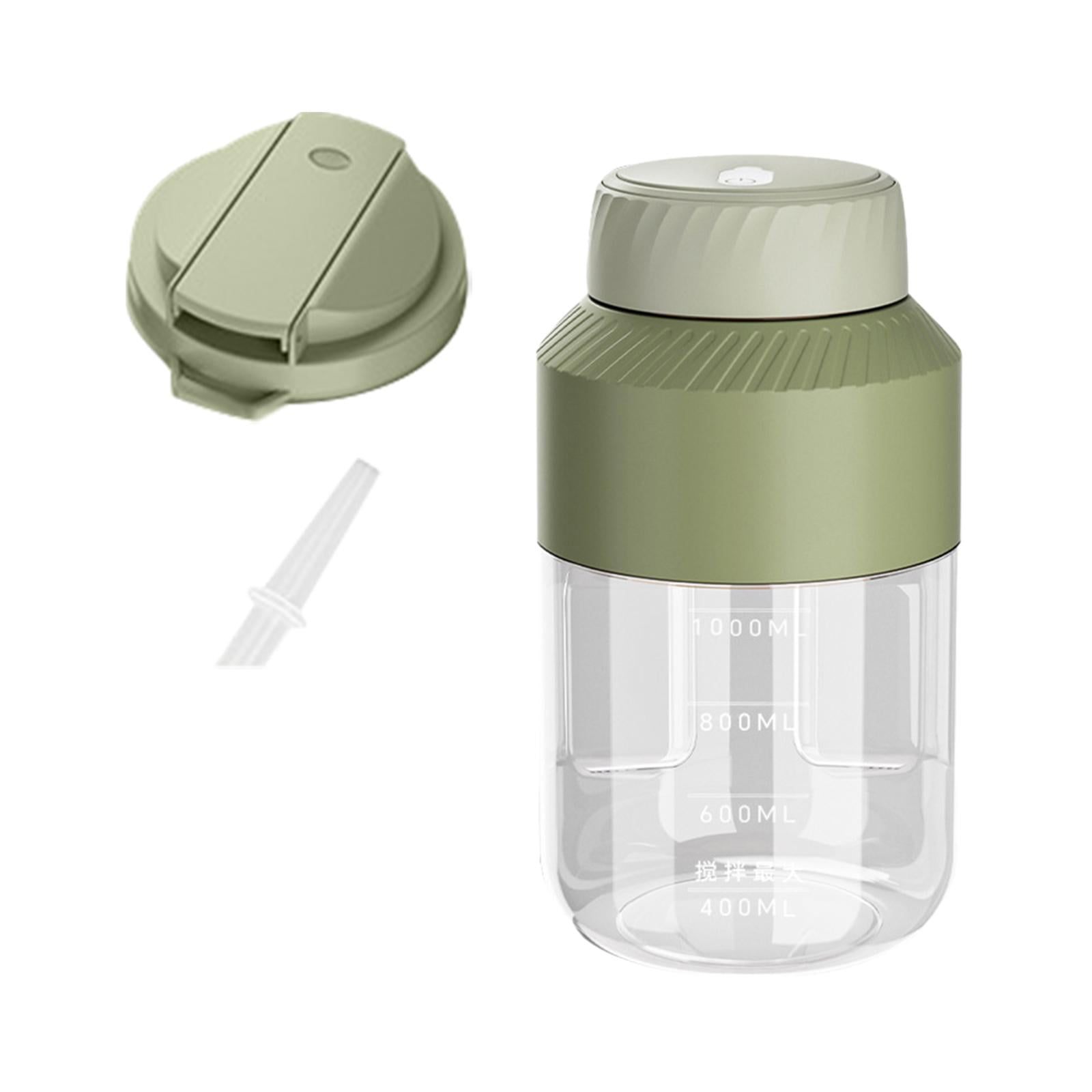 Baoblaze Portable Blender Cup Shakes USB 1000ml Automatic Electric Juicer Cup Juicer for Travel Office Sports Two Lids