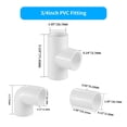 thumbnail image 4 of Set de accesorios de PVC Lesso, 30 unidades, 3/4 pulgadas, Sch40, color blanco, 4 of 7