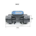 thumbnail image 2 of DN25-DN80 Water Flow Meter, LCD Digital Display Flowmeter, PVC Pipe Liquid Water For Farm Garden Irrigation ,Good Performance, 2 of 7