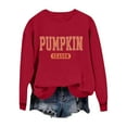 thumbnail image 4 of Bovemsi Womens Sweatshirts Pumpkin Season Sweatshirt Crewneck Long Sleeve Fall Shirt Halloween Holiday Pullover Fashion Outfits 2025 Clothes, 4 of 6