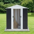 thumbnail image 7 of YIYADO 5 ft × 3 ft outdoor storage shed with aluminum alloy frame, dark gray, 7 of 7