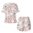 thumbnail image 5 of Naloa Cute Rabbit Women's Short-Sleeved Pajama Set, Loungewear, Summer pajamas, Breathable Cozy - 3X-Large, 5 of 9