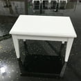 thumbnail image 2 of Mesa de comedor de madera para casa de muñecas 1:12, juego de muebles con sillas, kits de garaje en miniatura blancos, 2 of 8